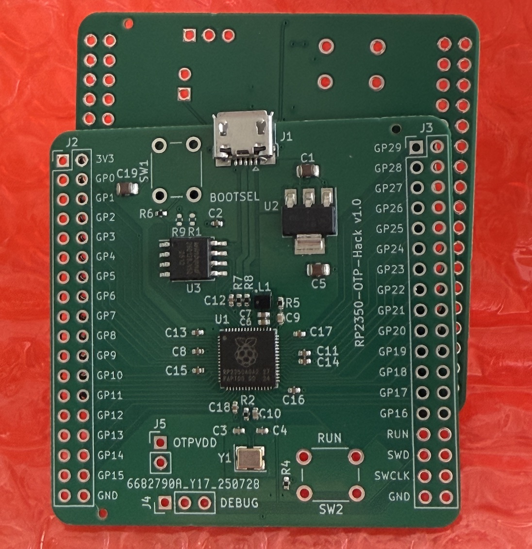 RP2350 customized reference design board.